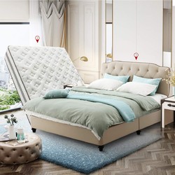 SLEEMON 喜临门 卧室二件套 皮艺床（床拖款）+乳胶独袋弹簧床垫 1.8*2.0m