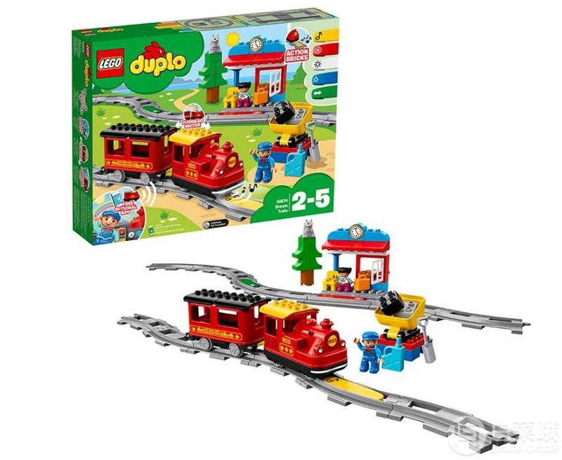 镇店之宝，LEGO 乐高 DUPLO 得宝系列 智能蒸汽火车 10874358.99元包邮（下单立减）