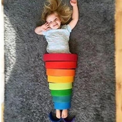 kidpik kidpik 创意彩虹积木堆叠玩具 彩虹套件6色