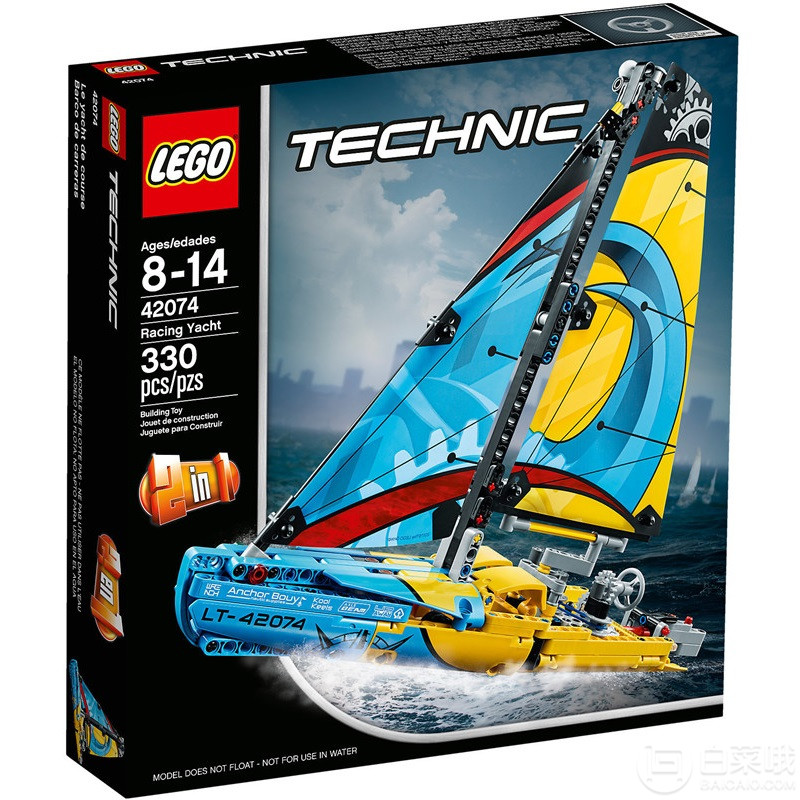 Prime会员专享，LEGO 乐高 科技机械组 42074 竞赛帆船*2件 ￥372.1包邮
