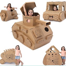 熊孩智城堡 儿童玩具 手工DIY纸壳玩具