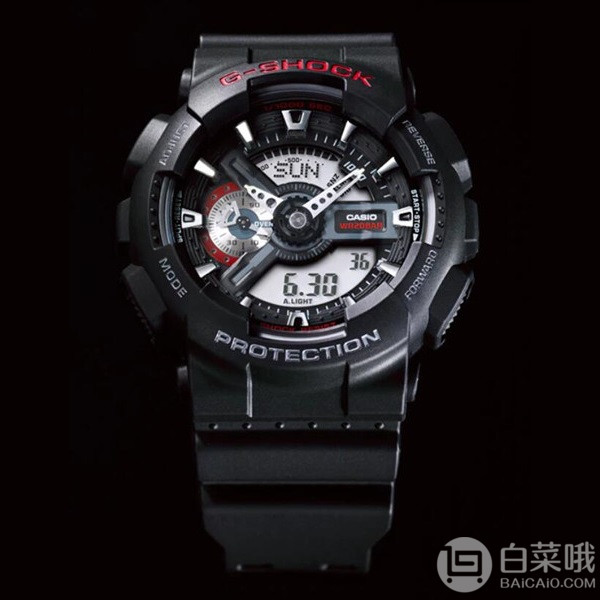 Prime会员专享，Casio 卡西欧 G-Shock系列 GA-110-1A 运动防水防震手表