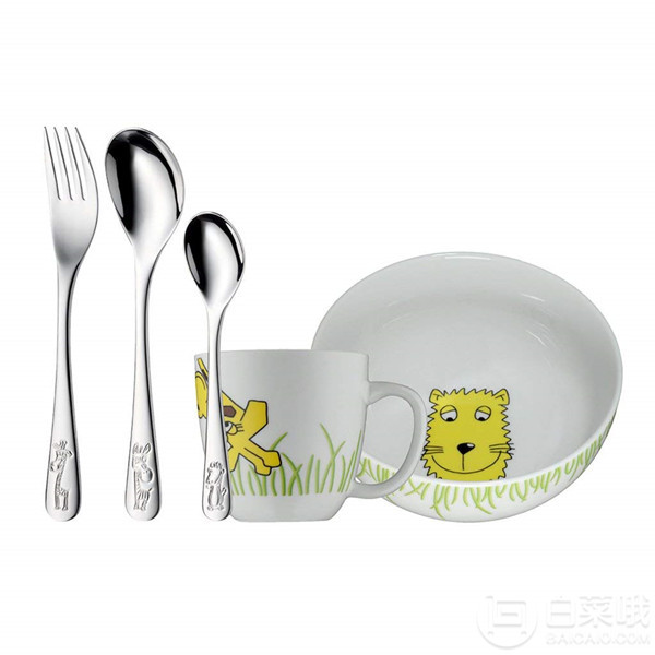 Prime会员专享，WMF 福腾宝 小狮子 儿童餐具5件套装 1200000010