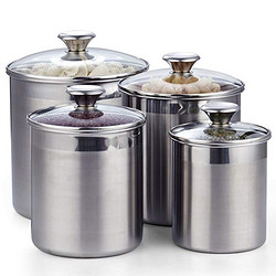 Cooks Standard 不锈钢 储存罐，4个